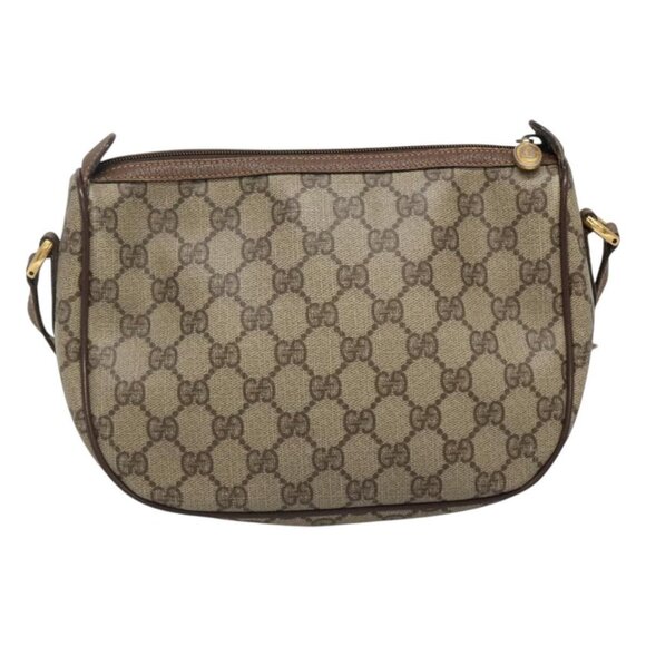 GUCCI GG Supreme Web Sherry Line Shoulder Bag PVC Beige Red 89 02 032 Auth BA465 - Picture 3 of 16